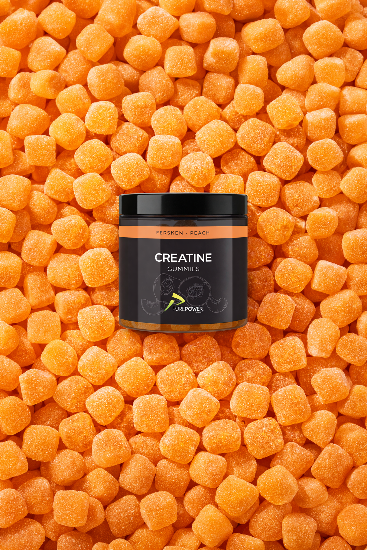 Creatine Gummies Peach 60 stk.