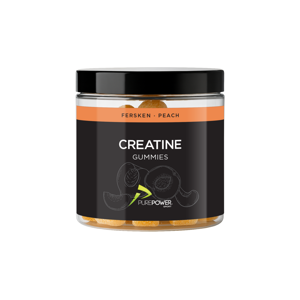 Creatine Gummies Peach 60 stk.