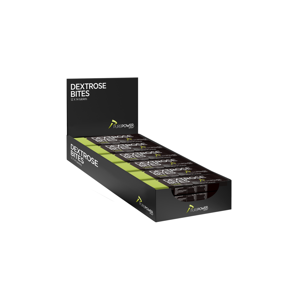Dextrose Bites Lime 12 x 14 stk