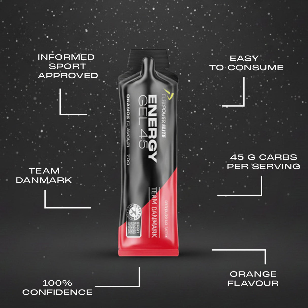 Elite Energy Gel 45 Appelsin
