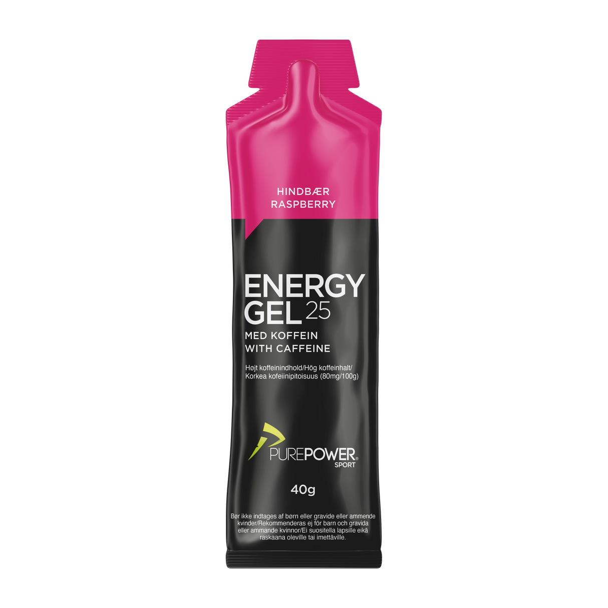 Energy Gel Koffein Hindbær 40 g