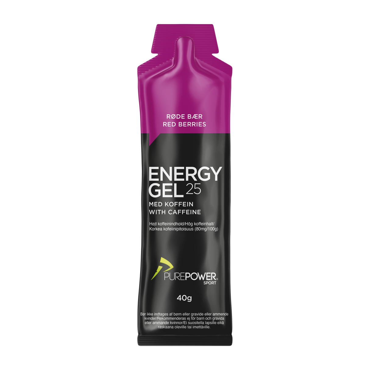 Energy Gel Koffein Røde Bær 40 g