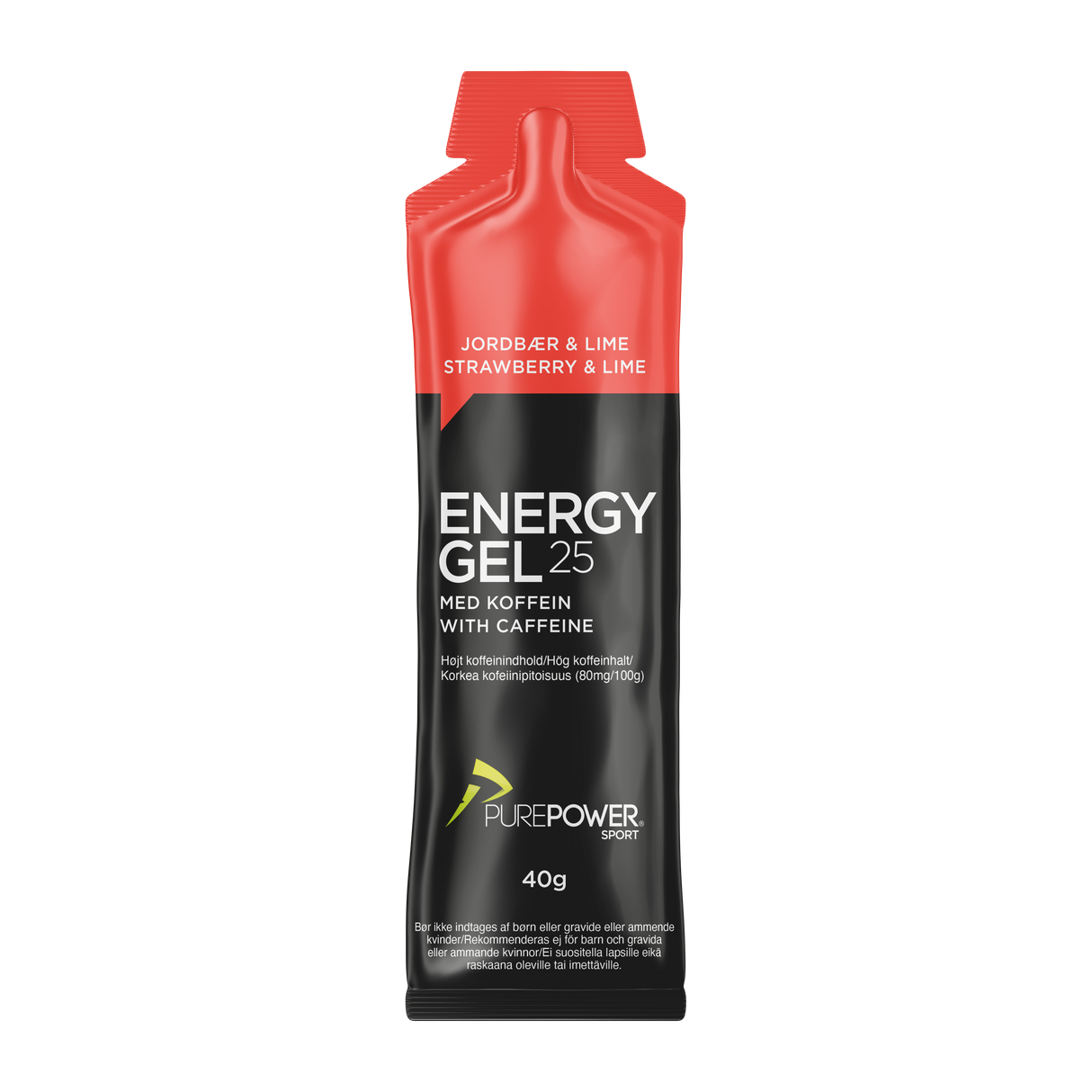 Energy Gel Koffein Jordbær/Lime 40 g