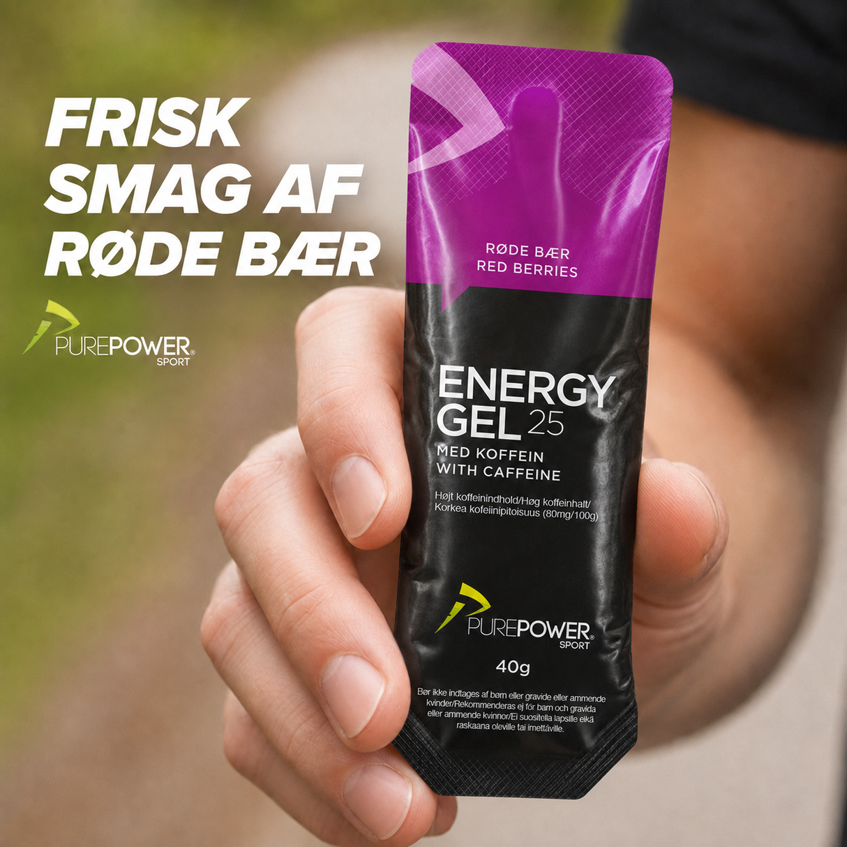 Energy Gel Koffein Røde Bær 40 g