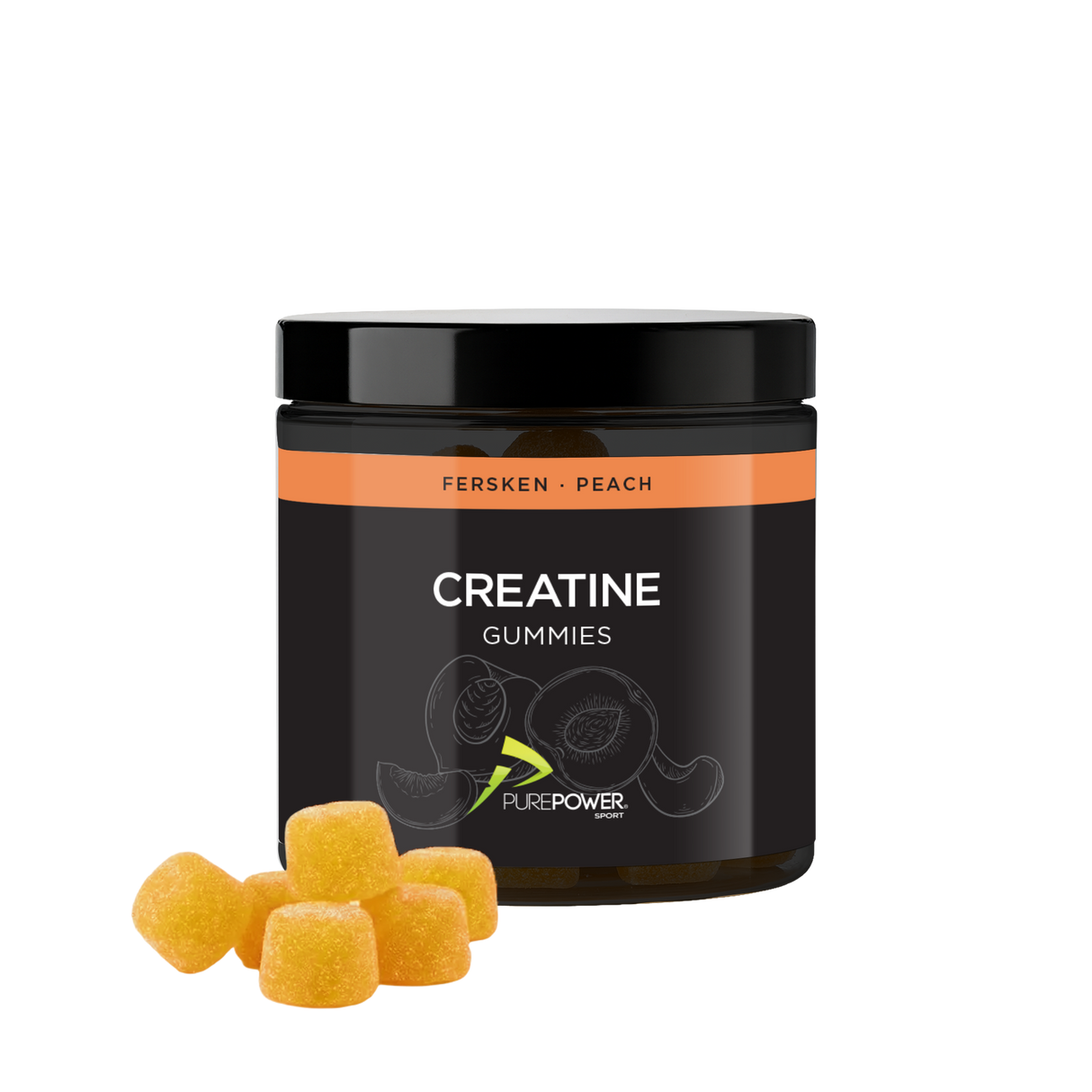 Creatine Gummies Peach 60 stk.