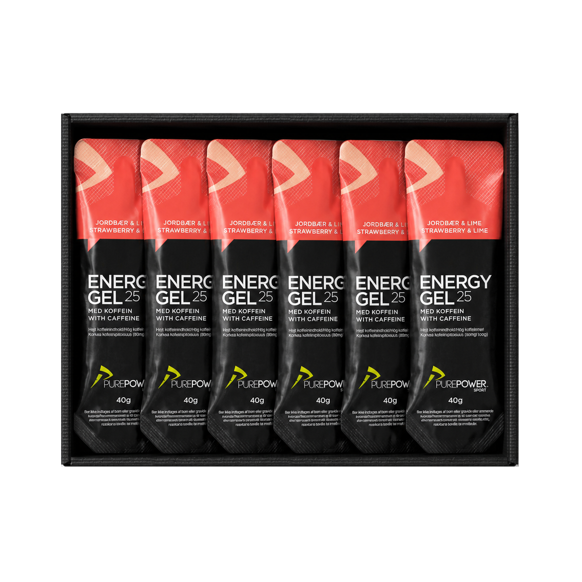 Energy Gel Koffein Jordbær/Lime 12 x 40 g