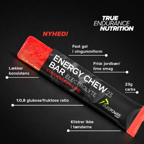 Energy Chew Bar Elektrolyt Jordbær/Lime 30 g
