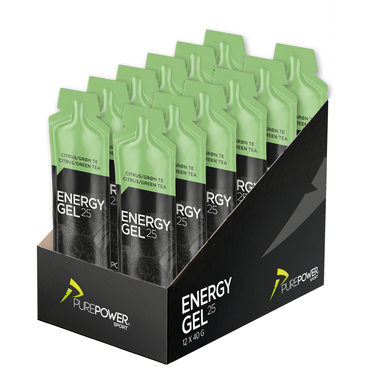 Energy Gel Citrus-/Grøn Te 12 x 40 g