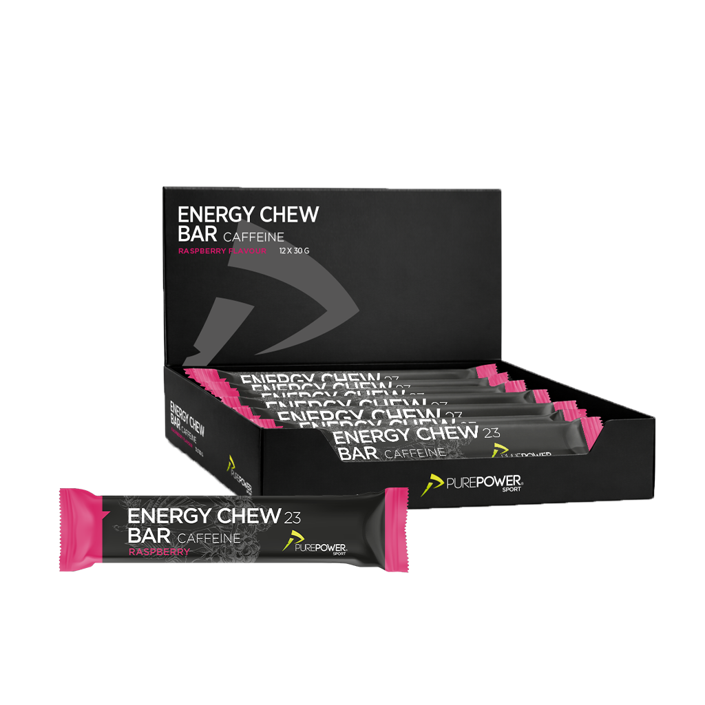 Energy Chew Bar Caffeine Raspberry 12 x 30 g