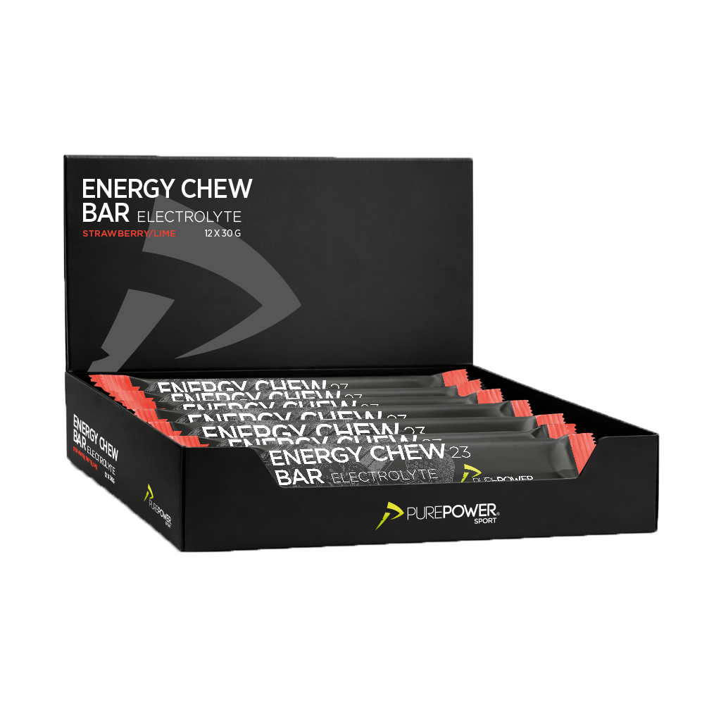 Energy Chew Bar Electrolyte Jordbær/Lime 12 x 30 g