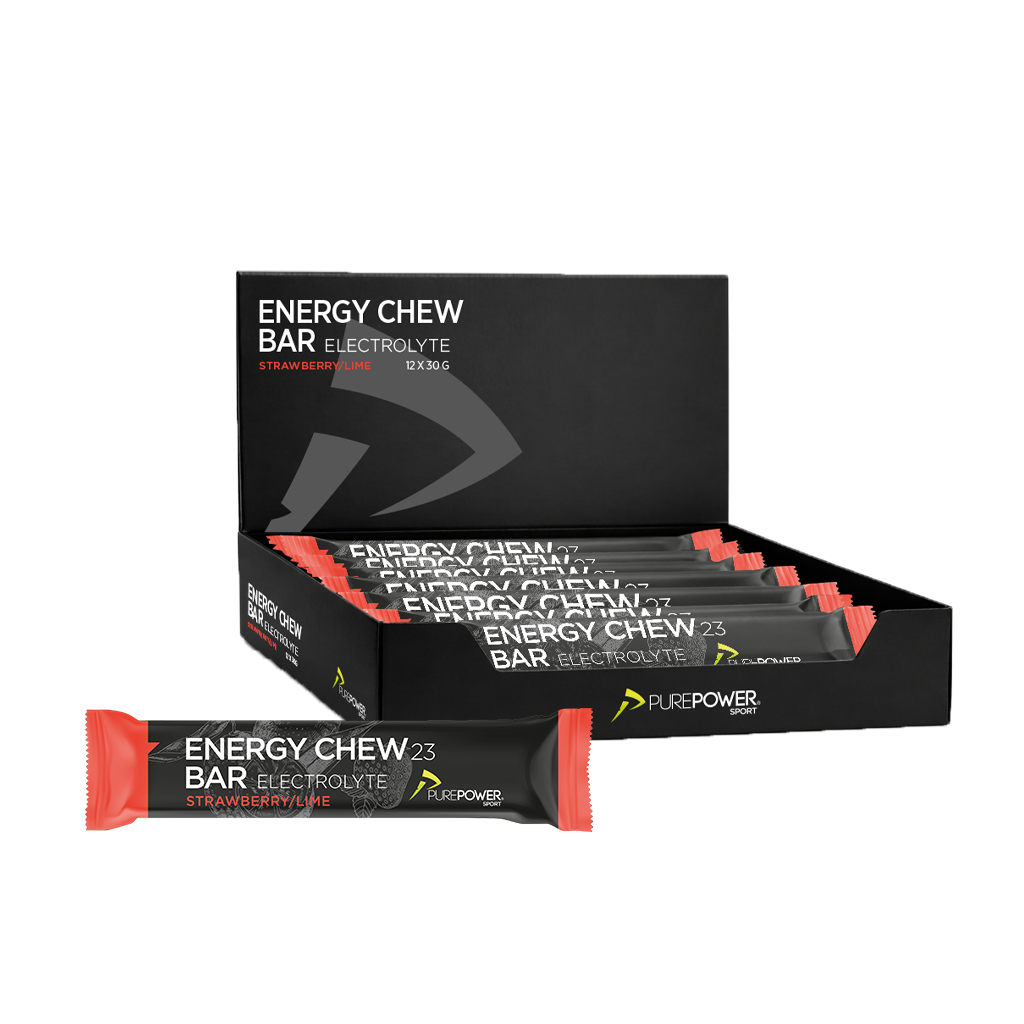 Energy Chew Bar Electrolyte Jordbær/Lime 12 x 30 g