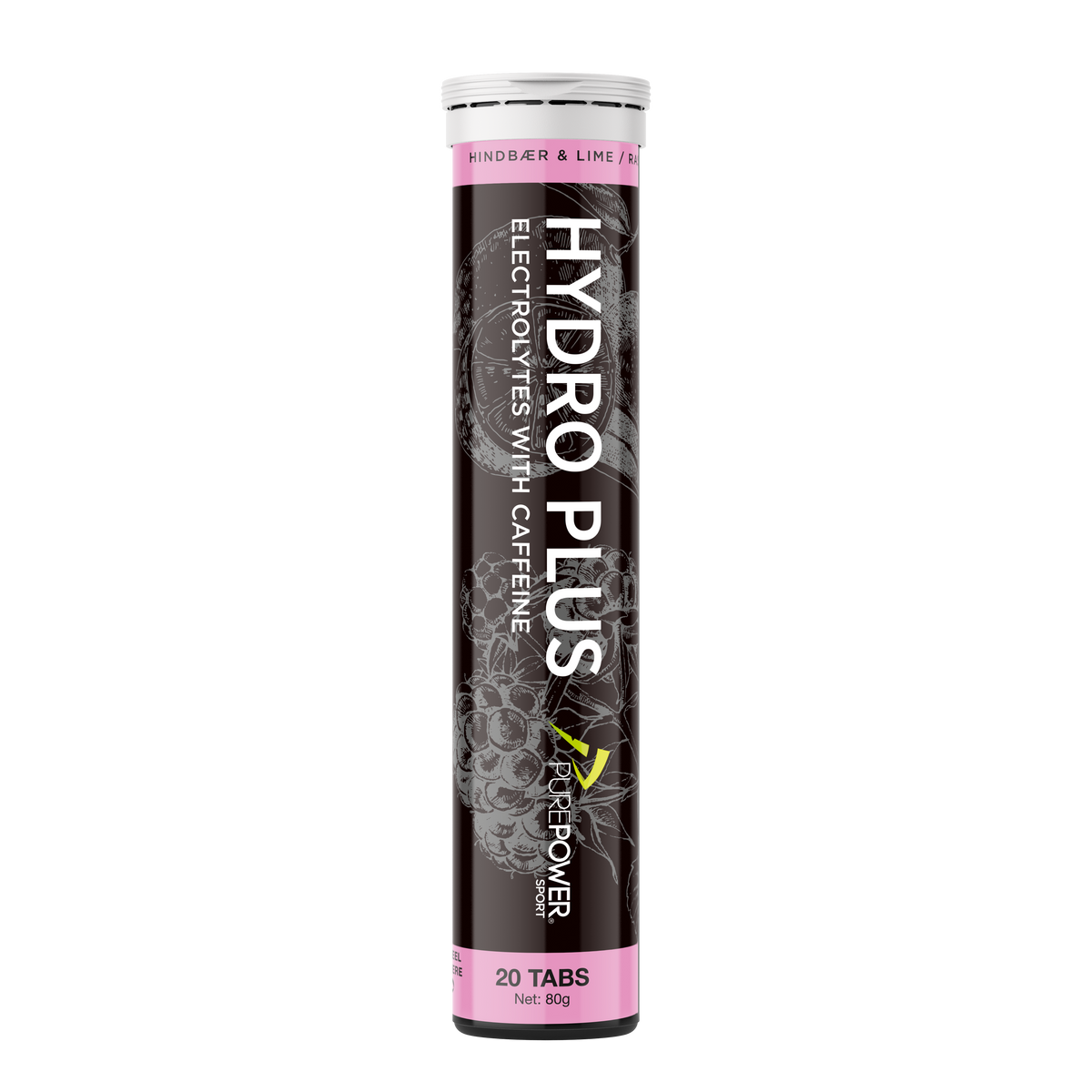 Hydro Plus Hindbær/Lime 20 tabs