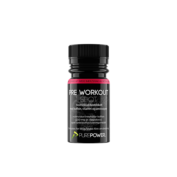 Pre-Workout shot (PWO) Røde bær 60 ml