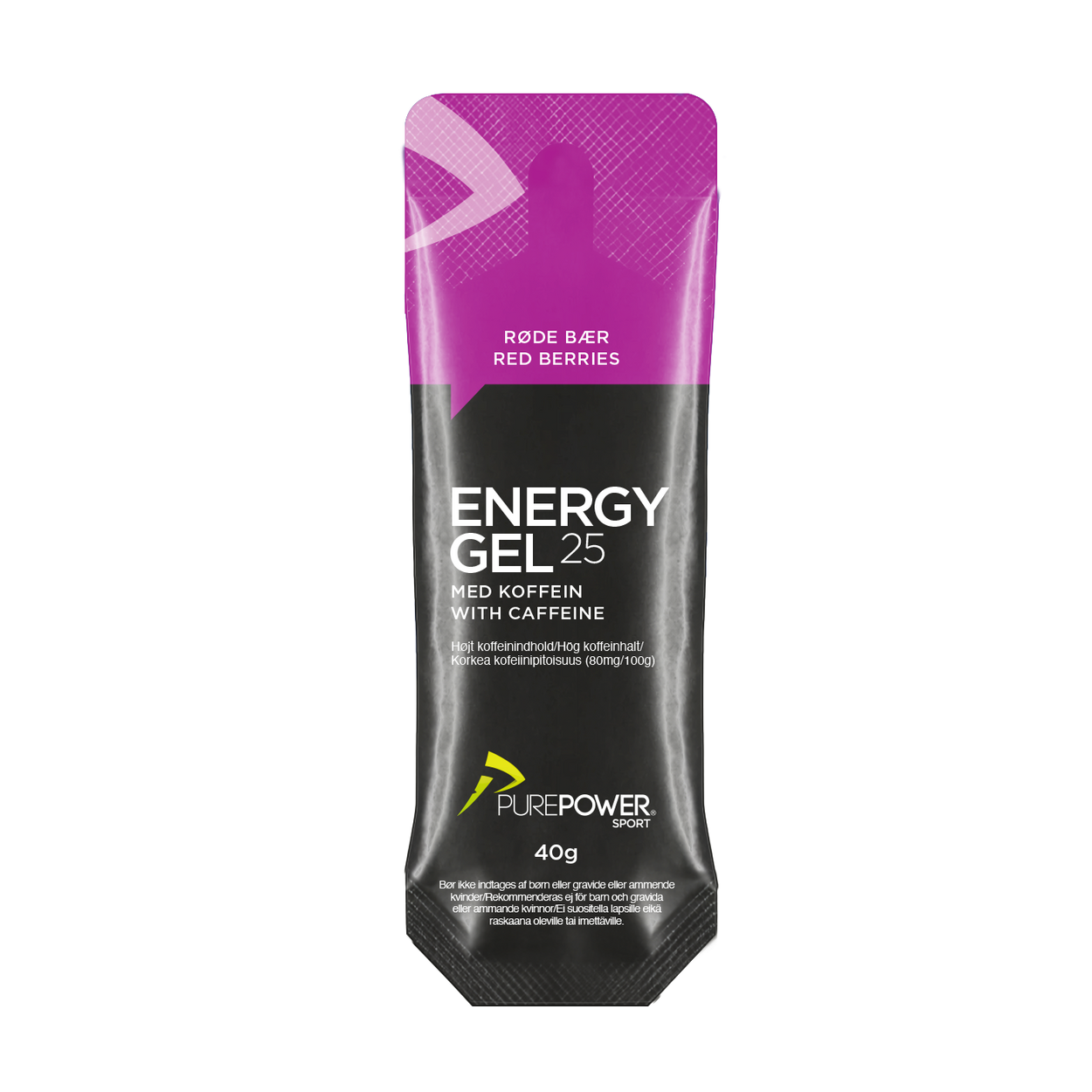 Energy Gel Koffein Røde Bær 40 g